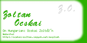 zoltan ocskai business card